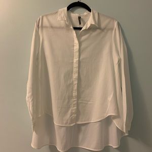 White Dovetail Cotton Button Down Shirt Size M